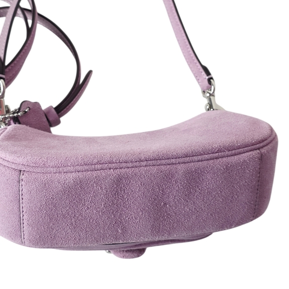 Coach Ashton Mini Suede Light Violet Shoulder Bag - Picture 5 of 13
